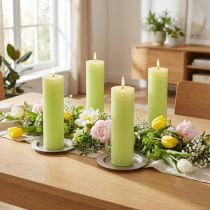 Itens Velas sólidas verde limão​​​​​​​ Velas cônicas 50×300mm 4 un