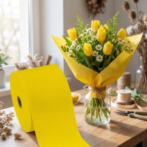 Itens Flor crepe amarelo L10cm gramatura 128g/m² L250cm 2 peças