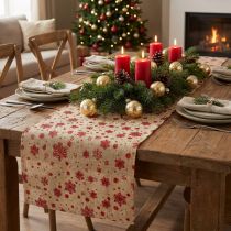 Itens Corredor de mesa Corredor de mesa de Natal flocos de neve 48×450cm