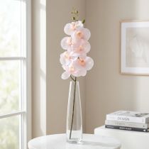 Itens Orquídea Artificial Rosa Phalaenopsis Real Touch 83cm
