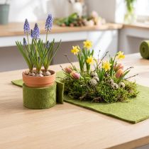 Itens Fita de feltro fita de lã verde musgo verde L7/15cm C1m/1m conjunto de 2