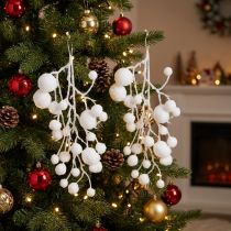 Itens Ramos de decoração de floco de neve para pendurar glitter 30cm 2 peças
