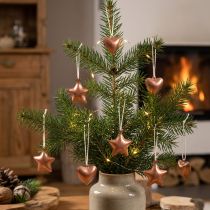 Itens Cabide decorativo estrela, coração cobre 3-4 cm 24 unidades
