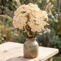 Itens Creme artificial de mil-folhas Achillea flores artificiais 30cm 6 peças