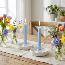 Itens Castiçal Cerâmico Branco – Castiçal Moderno para Castiçais Cônicos Ø13cm 2 Pcs