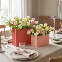 Itens Saco de flores extra longo com folha rosa salmão 24x12cm 6 un