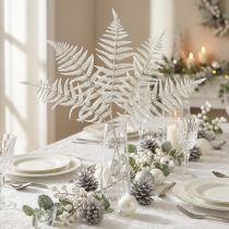 Itens Deco samambaia planta artificial folha de samambaia artificial branco L78cm