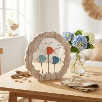 Itens Decoração de mesa em madeira de peixe para colocar azul, decoração marítima vermelha Ø28cm