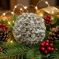 Itens Decoração de natal Bola de neve branca de natal Ø10cm