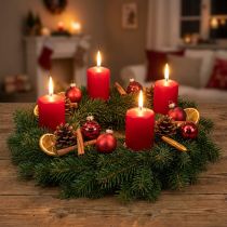 Itens Mini bolas de Natal mistura vermelha vidro real Ø3cm 9 un