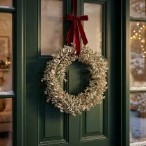 Itens Guirlanda Deco artificial eucalipto Dourado nevado Ø36cm