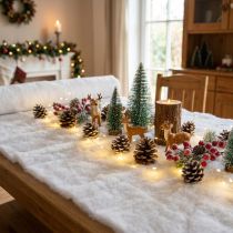 Itens Tapete de neve Capa de neve artificial Deco Branco 600×45cm
