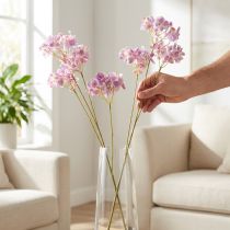 Itens Planta artificial de hortênsia, fácil de cuidar, para decoração duradoura, 110 cm, 2 peças.