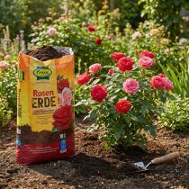 Itens Frux Rose Soil, substrato especial para rosas com argila natural, 18 litros.
