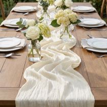 Itens Fita de mesa creme "Crash" 100mm 15m