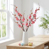 Itens Ramo de flor de cerejeira decoração ramo artificial rosa escuro 96cm 2 peças