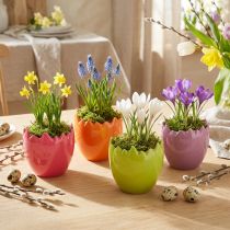 Itens Mini Vaso Ovo De Páscoa Ovos Coloridos Vasos Pastel 8,5cm 4 Pcs