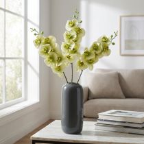 Itens Orquídea Artificial Verde Amarelo Phalaenopsis L83cm