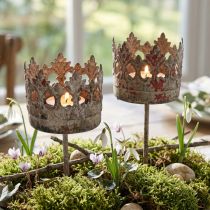 Itens Suporte para velas Ø4cm H9,5cm para colar cinza 4 peças