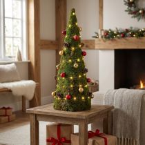 Itens Árvore de natal decoração de árvore de musgo em verde natural Ø25cm Alt.70cm