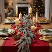 Itens Guirlanda de Natal, guirlanda de pinheiro com pinhas e efeito de geada, decoração de 180 cm para um ambiente festivo.
