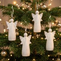 Itens Pingente de anjo decorativo para pendurar na árvore de Natal, 8 cm, conjunto de 4 peças.