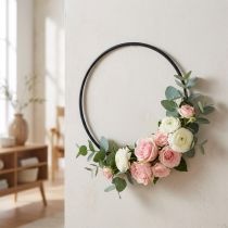 Itens Anel decorativo de metal, decoração de parede, versátil para projetos criativos de faça você mesmo, 20 cm, 4 peças
