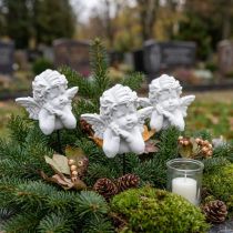 Itens Plugue decorativo figuras de anjo decoração de túmulo branco Alt.5cm 6 unidades