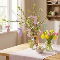 Itens Decoração de coelhinho da Páscoa decoração suspensa madeira decoração de Páscoa pastel 10cm 10pcs