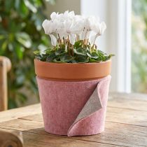 Itens Fita de feltro, fita pote dois tons rosa/cinza velho 15cm 5m