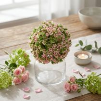 Itens Mini bola decorativa rosa-verde artificial Ø10cm 1ud