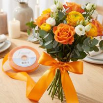Itens Fita para presente e decoração 15mm x 50m Laranja
