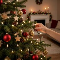 Itens Luzes de fada LED Timer Twinkle Luzes de Natal 12m
