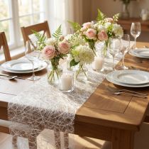 Itens Caminho de mesa Deco fleece Sizoweb branco 30cm 5m