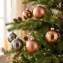 Itens Bolas de Natal em vidro prateado damasco Ø7,5cm 12 un