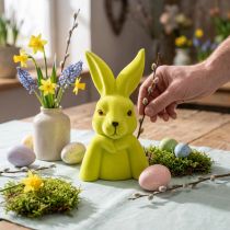 Itens Busto de Coelho da Páscoa da Thinking Rabbit – 2ª Opção – Verde-Amarelo 16,5×13×27cm