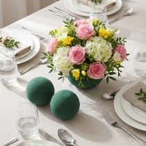 Itens Bola de espuma floral mini verde escuro Ø9cm 10 un