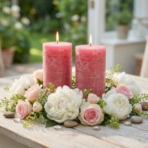 Itens Velas cilíndricas rosa, tingidas por completo, de longa duração, 85x150mm, conjunto de 2 – perfeitas para decoração e presente.