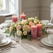 Itens Velas lisas rosa velho 50x100mm 4 un