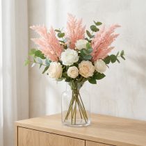 Itens Planta Artificial Astilbe Decoração Ramos Artificial Rosa H38cm 5 Pcs