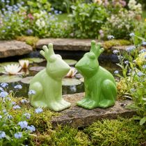 Itens Sapo decorativo de cerâmica, sapo príncipe casal decoração de verão 13×8×16cm 2pcs
