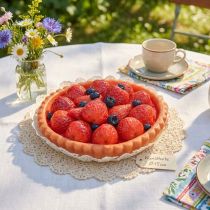 Itens Bolo falso decorativo de morango para confeitaria, bolo artificial com Ø15cm