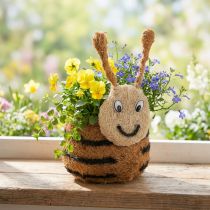 Itens Vaso em formato de abelha, ideal para plantas decorativas e com um toque divertido, perfeito para a primavera e o verão. Dimensões: 24 cm, pacote com 2 peças.