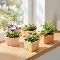 Itens Coração Decoração Cerâmica Laranja Amarelo Brilhante 11×10×6cm 6 un