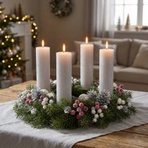 Itens Velas grandes em bastão cinza claro cor sólida 50x300mm 4 un