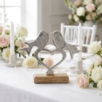 Itens Decoração de coração para colocar com decoração de pássaro casamento 16,5×19,5cm