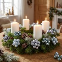 Itens Mini enfeites de Natal de vidro, frutinhas espelhadas, tons de azul, 25 mm, 140 peças