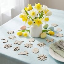 Itens Espalhar madeira para decoração, espalhar peças primavera Páscoa branco 2–4cm 64p