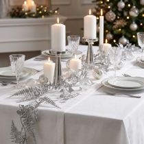 Itens Guirlanda artificial com glitter prateado guirlanda de folhas de samambaia 180 cm 3 unidades