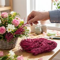 Itens Ráfia decorativa para confecção de ráfia natural ráfia malva 300g